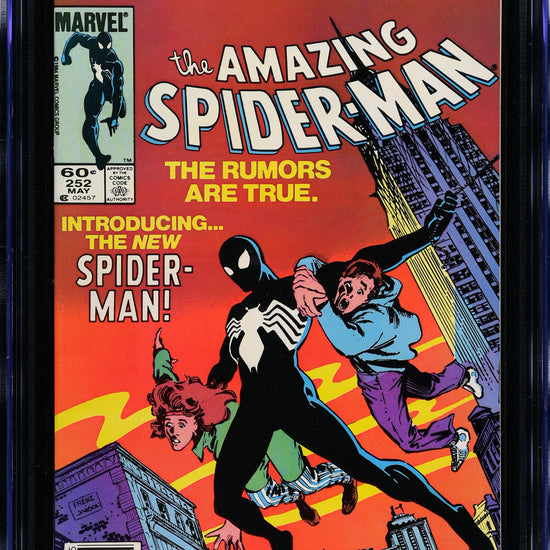 The Amazing Spider-Man #252 (Marvel Comics, May 1984), Newsstand Edition, in a CGC 9.8 white pages holder – front view