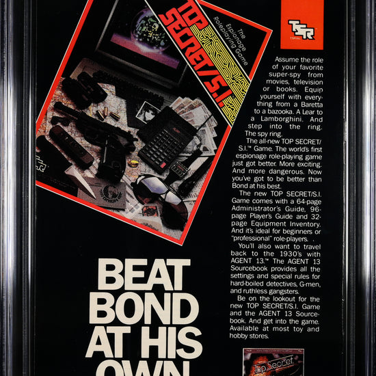 The Amazing Spider-Man #300 (Marvel Comics, May 1988) in a CGC 9.8 holder with the CGC Secret Wars #8 cover by Mike Zeck custom label – back view