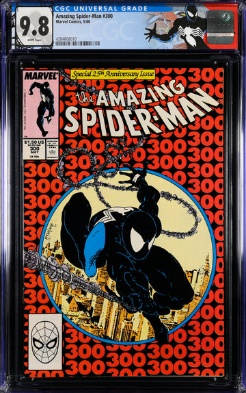 The Amazing Spider-Man #300 (Marvel Comics, May 1988) in a CGC 9.8 white pages holder – front view