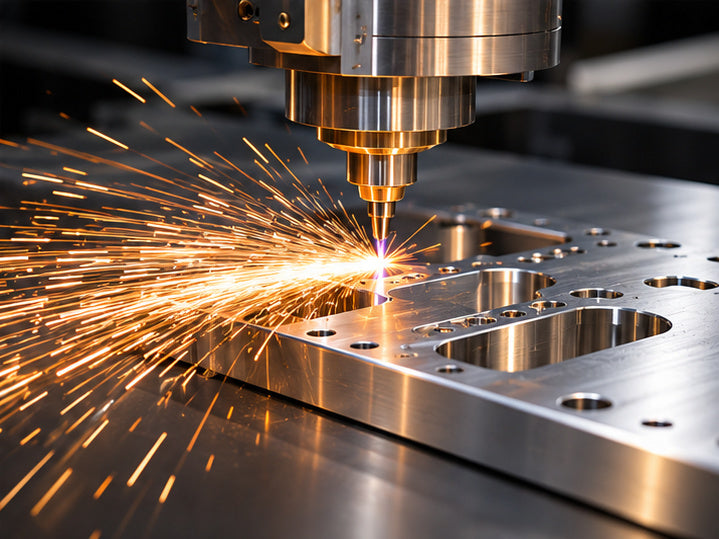 Precision machine fabricating metal with sparks