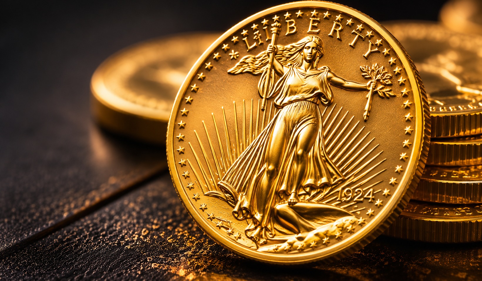Gold Liberty coin