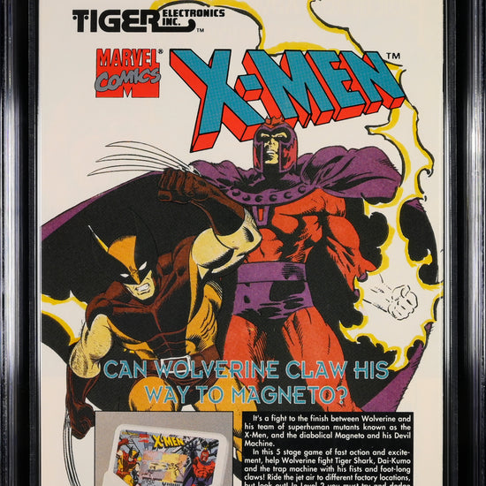 X-Men #4 (Marvel Comics, January 1992), Newsstand Edition, in a CGC 9.8 holder with the CGC Wolverine #17 cover by John Byrne custom label – back view